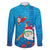 Hawaiian Santa Claus Snorkeling Family Matching Off Shoulder Short Dress and Hawaiian Shirt Kakau and Polynesian Pattern