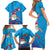 Hawaiian Santa Claus Snorkeling Family Matching Short Sleeve Bodycon Dress and Hawaiian Shirt Kakau and Polynesian Pattern