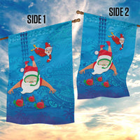 Hawaiian Santa Claus Snorkeling Garden Flag Kakau and Polynesian Pattern LT03 - Polynesian Pride