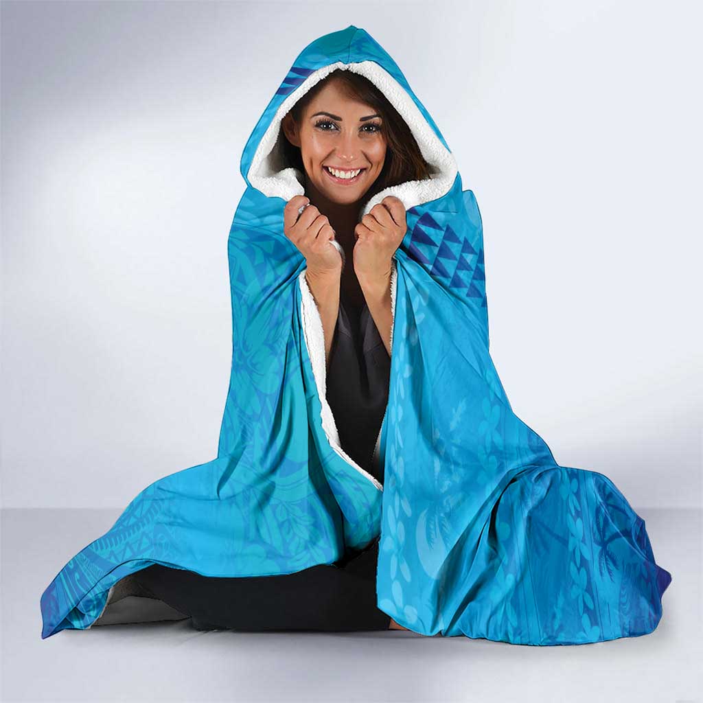 Hawaiian Santa Claus Snorkeling Hooded Blanket Kakau and Polynesian Pattern LT03 - Polynesian Pride
