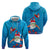 Hawaiian Santa Claus Snorkeling Hoodie Kakau and Polynesian Pattern