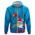 Hawaiian Santa Claus Snorkeling Hoodie Kakau and Polynesian Pattern