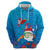 Hawaiian Santa Claus Snorkeling Hoodie Kakau and Polynesian Pattern