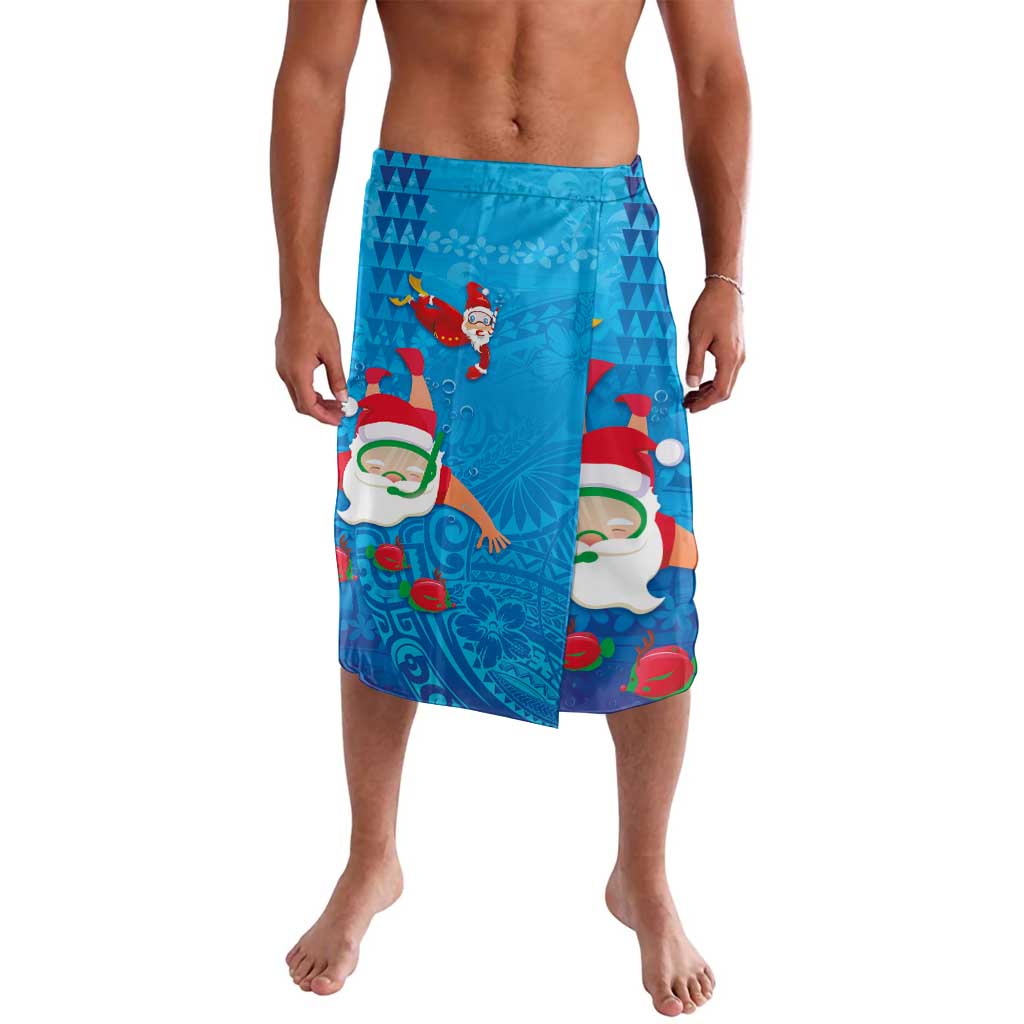 Hawaiian Santa Claus Snorkeling Lavalava Kakau and Polynesian Pattern