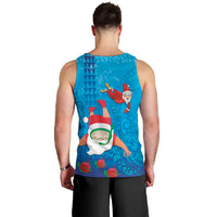 Hawaiian Santa Claus Snorkeling Men Tank Top Kakau and Polynesian Pattern LT03 - Polynesian Pride