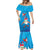 Hawaiian Santa Claus Snorkeling Mermaid Dress Kakau and Polynesian Pattern