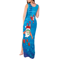 Hawaiian Santa Claus Snorkeling Tank Maxi Dress Kakau and Polynesian Pattern LT03 - Polynesian Pride