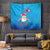 Hawaiian Santa Claus Snorkeling Tapestry Kakau and Polynesian Pattern