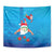 Hawaiian Santa Claus Snorkeling Tapestry Kakau and Polynesian Pattern