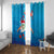 Hawaiian Santa Claus Snorkeling Window Curtain Kakau and Polynesian Pattern