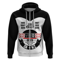 South Africa and New Zealand Hoodie Champion History Go Final 2023 Vintage Style LT03 - Polynesian Pride