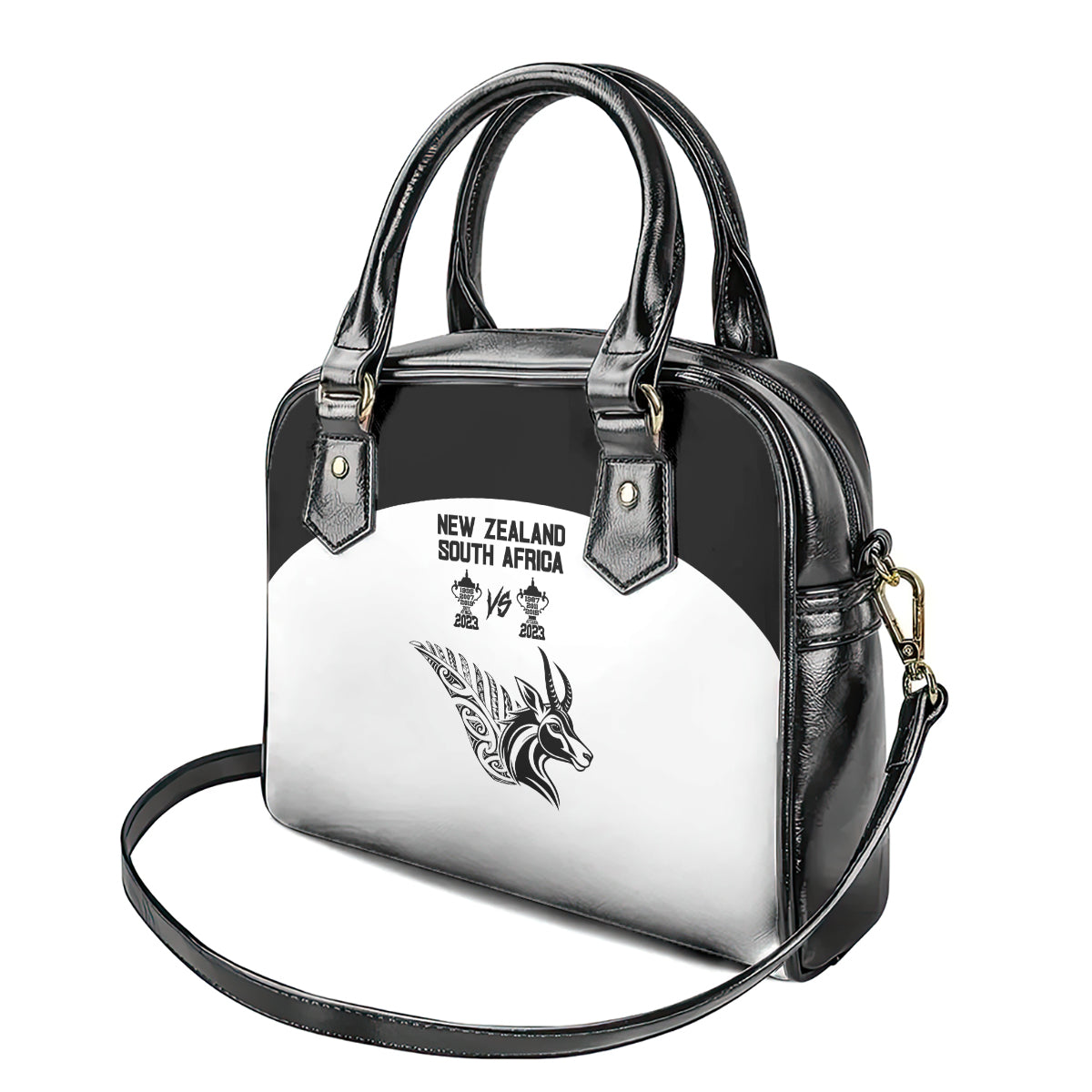South Africa and New Zealand Shoulder Handbag Champion History Go Final 2023 Vintage Style LT03 - Polynesian Pride