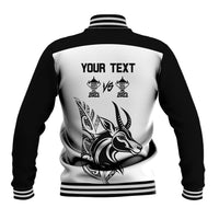 Personalised South Africa and New Zealand Baseball Jacket Champion History Go Final 2023 Vintage Style LT03 - Polynesian Pride
