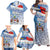 New Zealand Auckland Family Matching Off Shoulder Maxi Dress and Hawaiian Shirt Auckland's Flag and Coat of Arms - Koru Art Maori Pattern