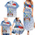 New Zealand Auckland Family Matching Summer Maxi Dress and Hawaiian Shirt Auckland's Flag and Coat of Arms - Koru Art Maori Pattern