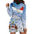 New Zealand Auckland Hoodie Dress Auckland's Flag and Coat of Arms - Koru Art Maori Pattern