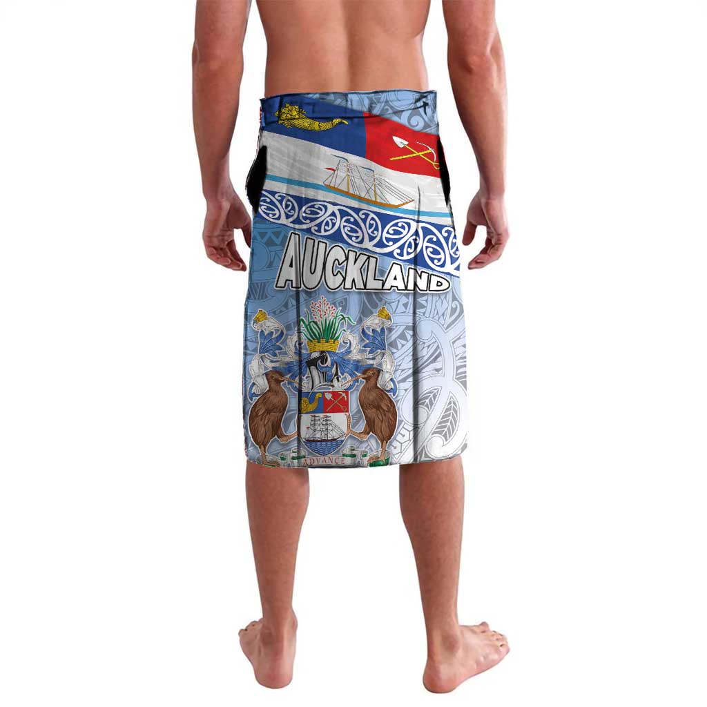 New Zealand Auckland Lavalava Auckland's Flag and Coat of Arms - Koru Art Maori Pattern