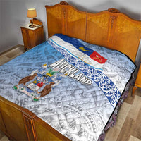 New Zealand Auckland Quilt Auckland's Flag and Coat of Arms - Koru Art Maori Pattern