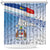 New Zealand Auckland Shower Curtain Auckland's Flag and Coat of Arms - Koru Art Maori Pattern