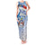 New Zealand Auckland Tank Maxi Dress Auckland's Flag and Coat of Arms - Koru Art Maori Pattern