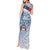 New Zealand Auckland Tank Maxi Dress Auckland's Flag and Coat of Arms - Koru Art Maori Pattern