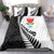 New Zealand Auckland Bedding Set Auckland's Emblem and Silver Ferns - Maori Art Tattoo