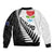 New Zealand Auckland Bomber Jacket Auckland's Emblem and Silver Ferns - Maori Art Tattoo