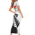 New Zealand Auckland Family Matching Short Sleeve Bodycon Dress and Hawaiian Shirt Auckland's Emblem and Silver Ferns - Maori Art Tattoo