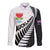 New Zealand Auckland Long Sleeve Button Shirt Auckland's Emblem and Silver Ferns - Maori Art Tattoo