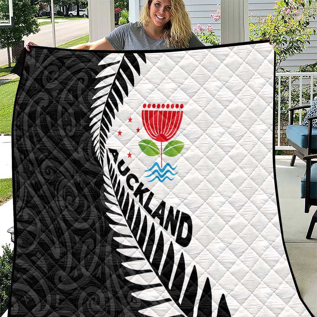 New Zealand Auckland Quilt Auckland's Emblem and Silver Ferns - Maori Art Tattoo
