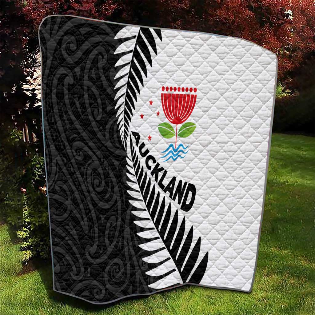 New Zealand Auckland Quilt Auckland's Emblem and Silver Ferns - Maori Art Tattoo