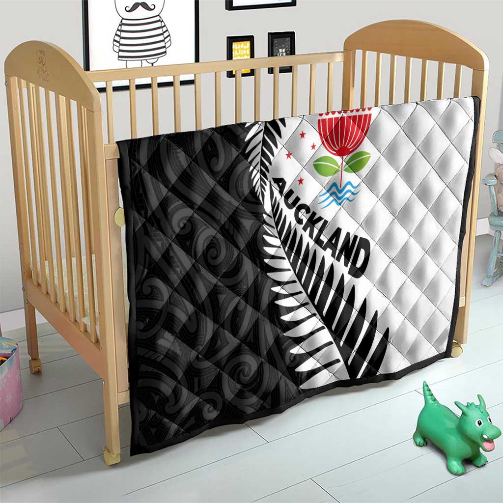 New Zealand Auckland Quilt Auckland's Emblem and Silver Ferns - Maori Art Tattoo