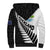 New Zealand Auckland Sherpa Hoodie Auckland's Emblem and Silver Ferns - Maori Art Tattoo