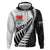 New Zealand Auckland Zip Hoodie Auckland's Emblem and Silver Ferns - Maori Art Tattoo