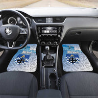 New Zealand Nelson Car Mats Nelson's Flag and Seal - Maori Art Tattoo LT03 Set 2pcs - Front White - Polynesian Pride