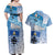 New Zealand Nelson Couples Matching Off Shoulder Maxi Dress and Hawaiian Shirt Nelson's Flag and Seal - Maori Art Tattoo