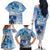 New Zealand Nelson Family Matching Off The Shoulder Long Sleeve Dress and Hawaiian Shirt Nelson's Flag and Seal - Maori Art Tattoo