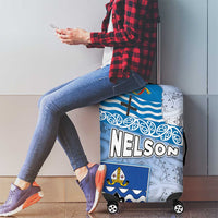 New Zealand Nelson Luggage Cover Nelson's Flag and Seal - Maori Art Tattoo