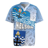 New Zealand Nelson Rugby Jersey Nelson's Flag and Seal - Maori Art Tattoo