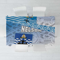 New Zealand Nelson Tablecloth Nelson's Flag and Seal - Maori Art Tattoo LT03 White - Polynesian Pride