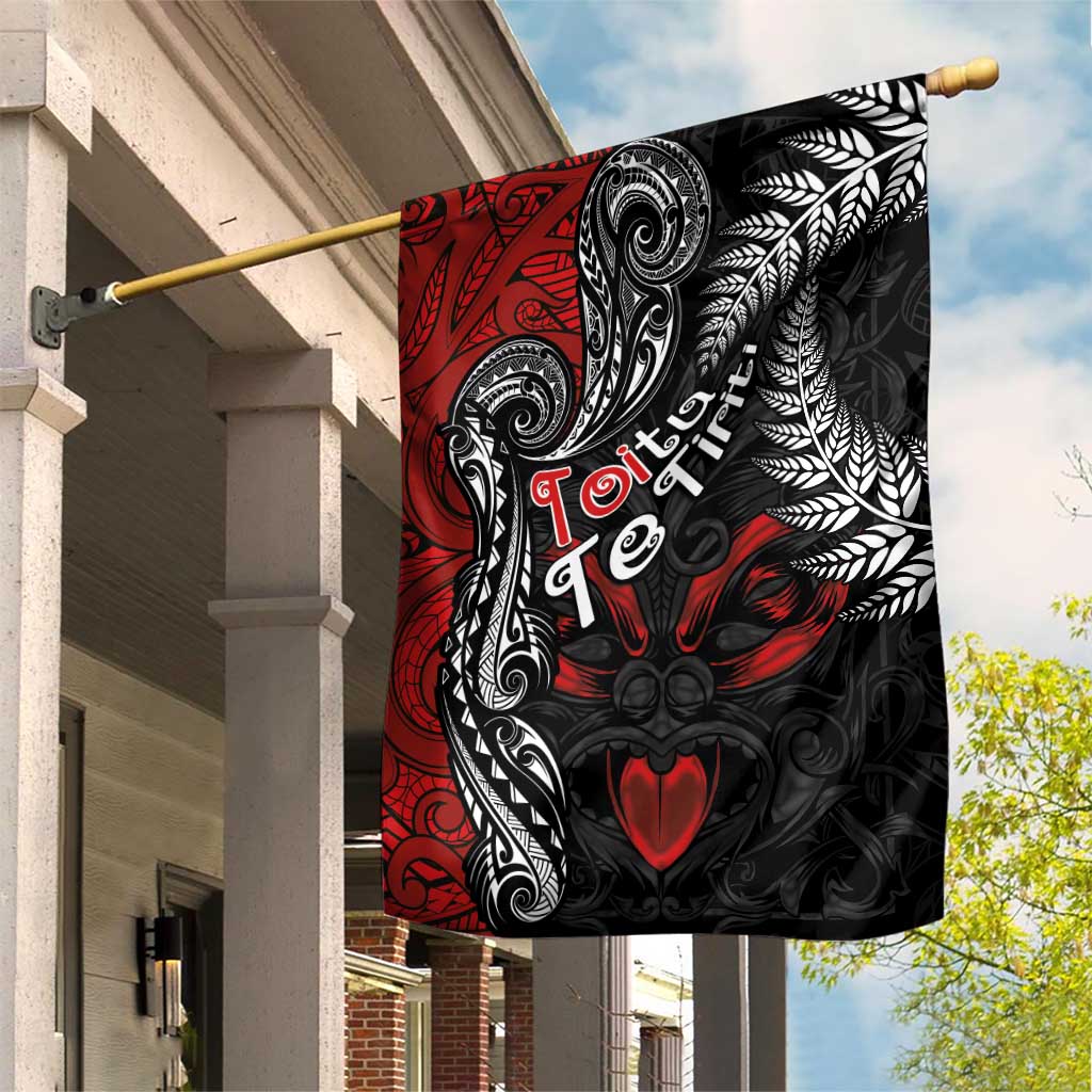 Aotearoa Toitu Te Tiriti Garden Flag New Zealand Honour the Treaty - Te Tiriti Is Us LT03 House Flag Red - Polynesian Pride