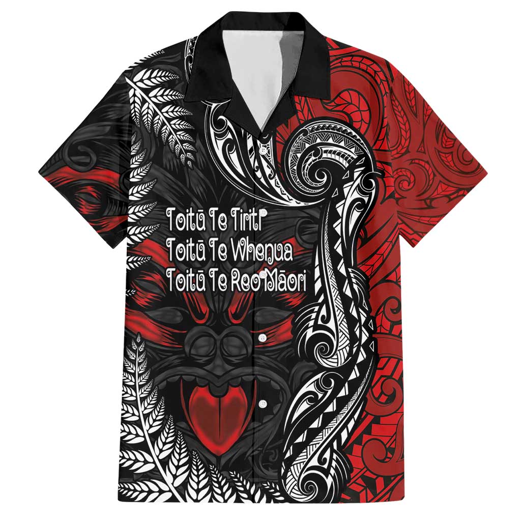 Aotearoa Toitu Te Tiriti Hawaiian Shirt New Zealand Honour the Treaty - Te Tiriti Is Us LT03 Red - Polynesian Pride