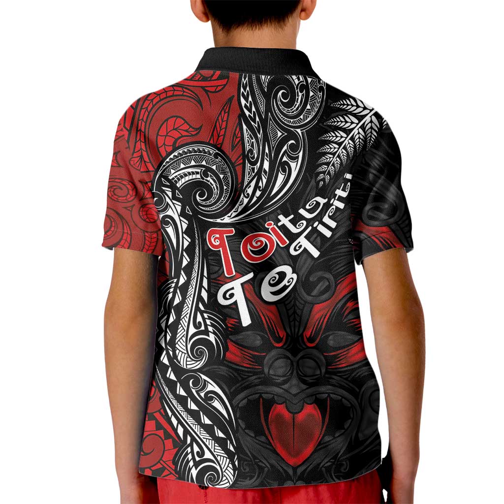 Aotearoa Toitu Te Tiriti Kid Polo Shirt New Zealand Honour the Treaty - Te Tiriti Is Us