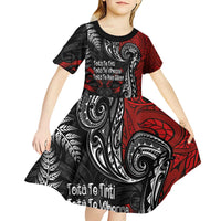 Aotearoa Toitu Te Tiriti Kid Short Sleeve Dress New Zealand Honour the Treaty - Te Tiriti Is Us