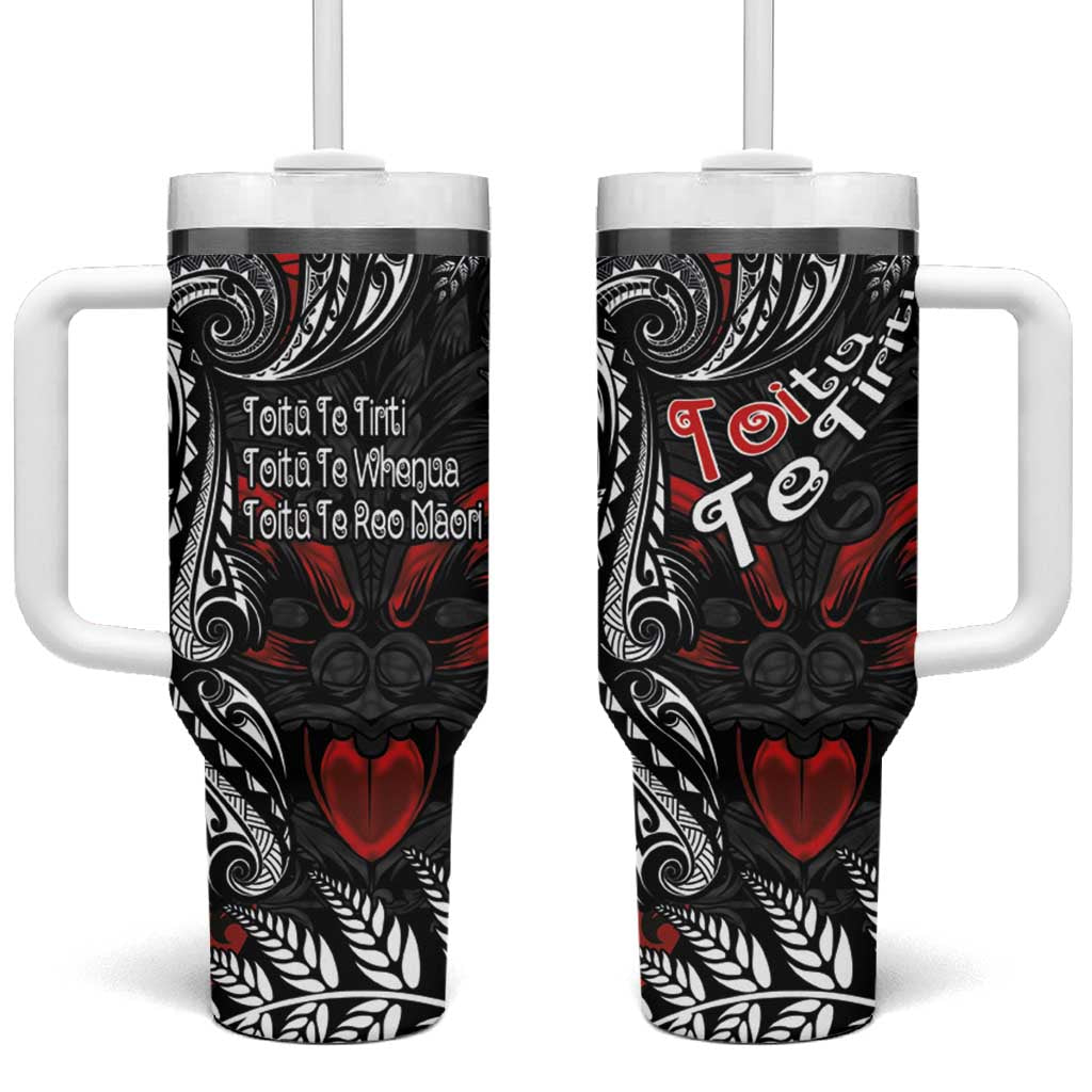 Aotearoa Toitu Te Tiriti Tumbler With Handle New Zealand Honour the Treaty - Te Tiriti Is Us