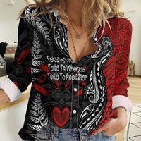 Aotearoa Toitu Te Tiriti Women Casual Shirt New Zealand Honour the Treaty - Te Tiriti Is Us