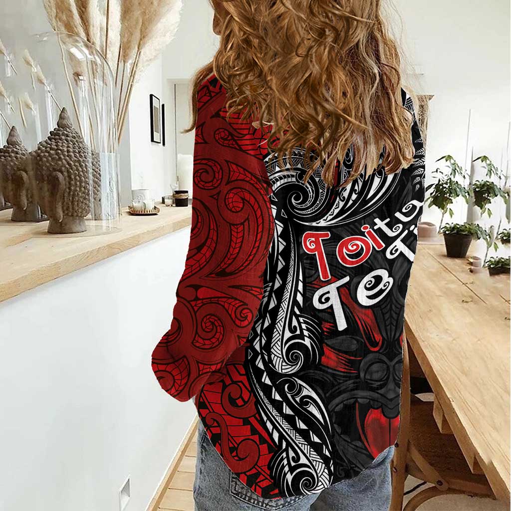 Aotearoa Toitu Te Tiriti Women Casual Shirt New Zealand Honour the Treaty - Te Tiriti Is Us