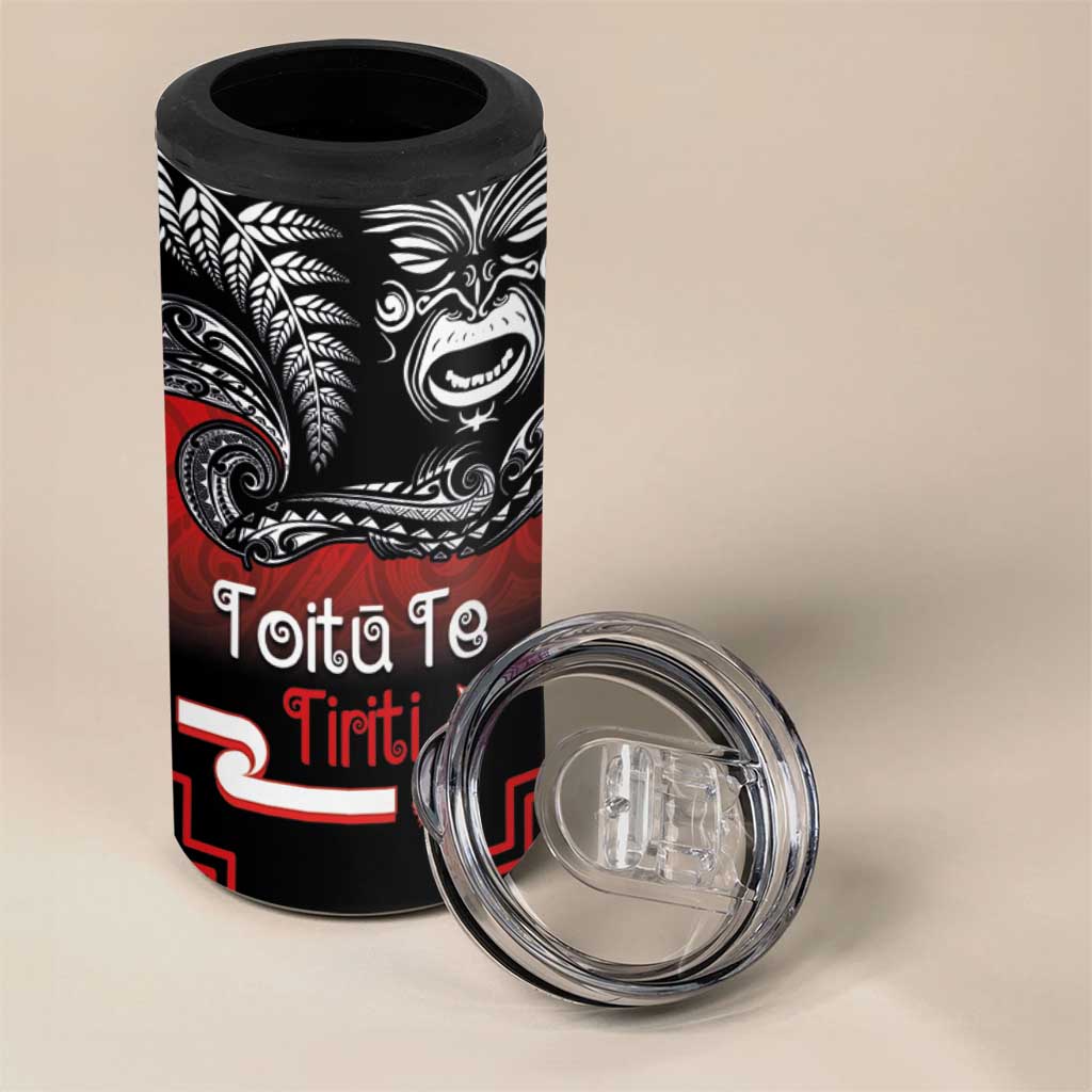 Aotearoa Toitu Te Tiriti 4 in 1 Can Cooler Tumbler New Zealand Honour the Treaty - Fight Together
