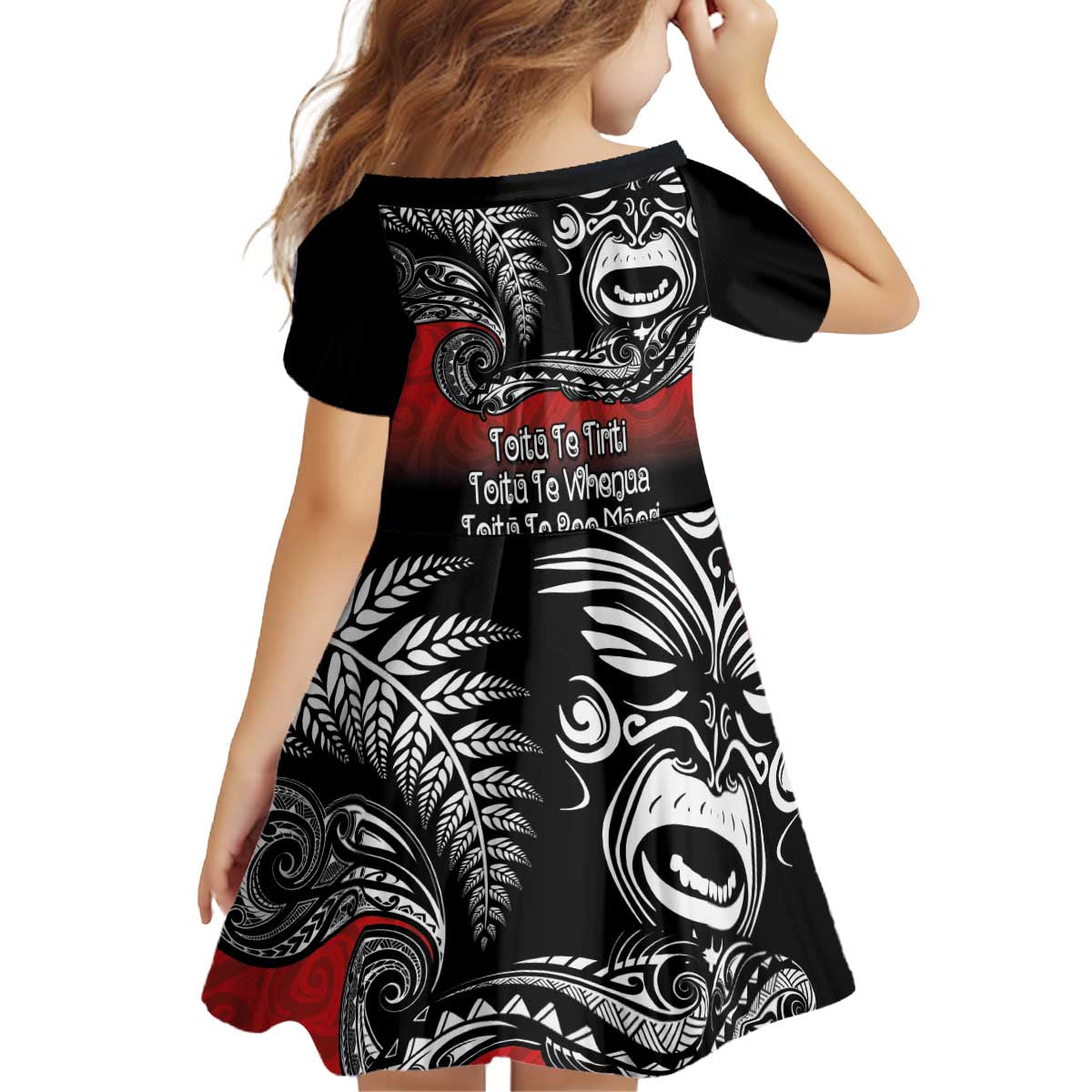 Aotearoa Toitu Te Tiriti Kid Short Sleeve Dress New Zealand Honour the Treaty - Fight Together