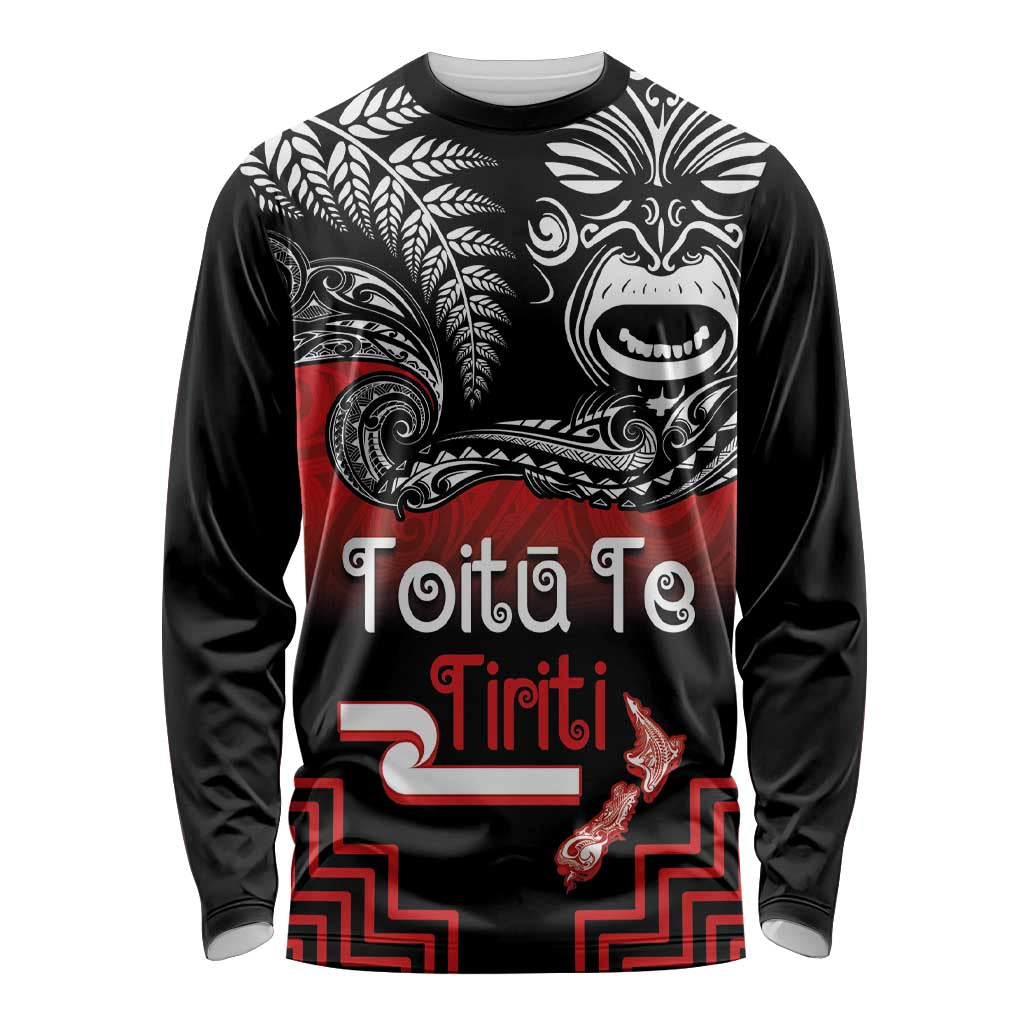 Aotearoa Toitu Te Tiriti Long Sleeve Shirt New Zealand Honour the Treaty - Fight Together